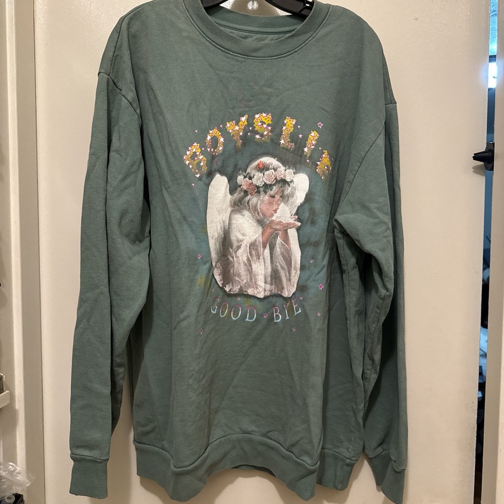 Boys Lie Sage Sweatshirt with Angel Motif